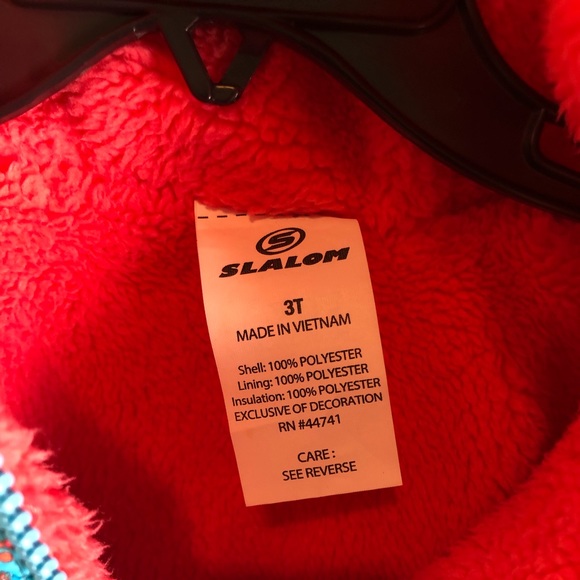 Slalom 3T winter 🥶 Fleece Coat, Jacket Girls Unisex - Picture 2 of 4